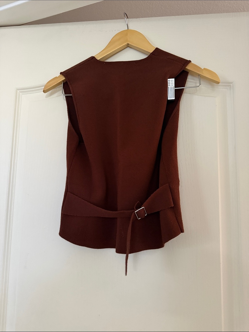 Zara Deep Brick Brown Knit Vest - Picture 4 of 5